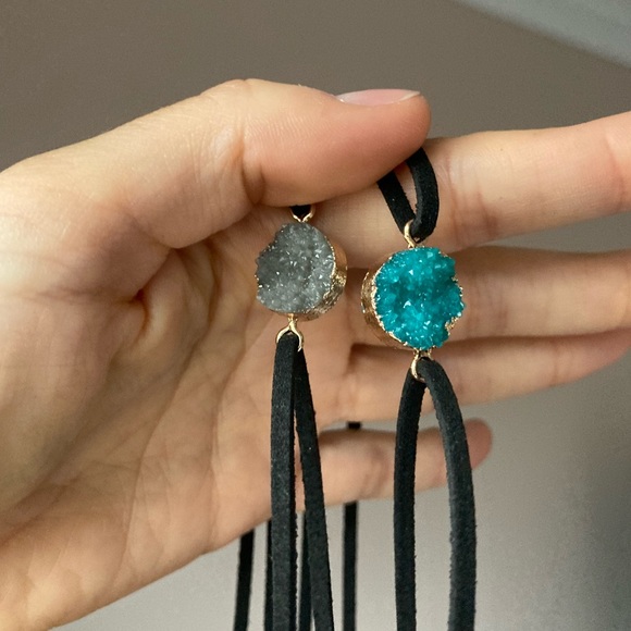 Handmade Druzy gemstone necklace - Picture 2 of 4